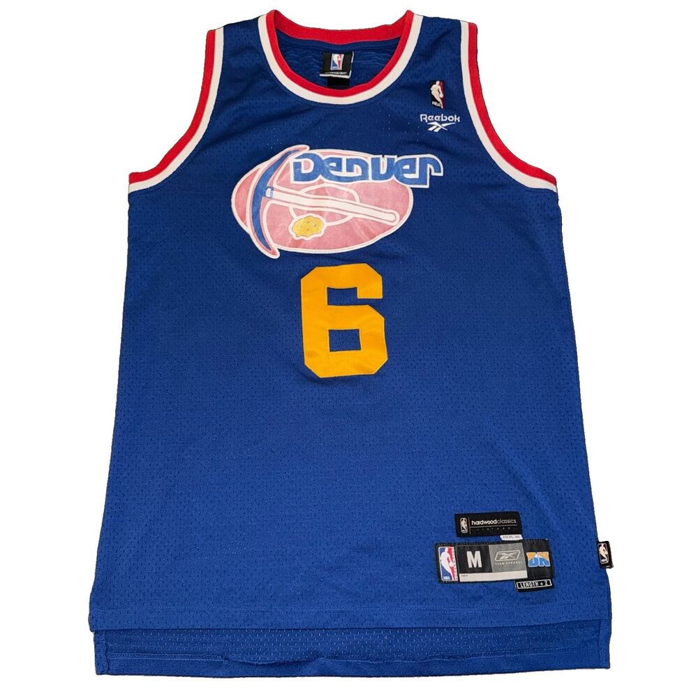 Vintage Denver Nuggets Kenyon Martin NBA Reebok Hardwood Classics Jersey M Y2K
